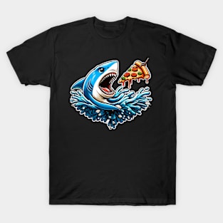 Funny Shark with Pizza, Pizza Lover T-Shirt